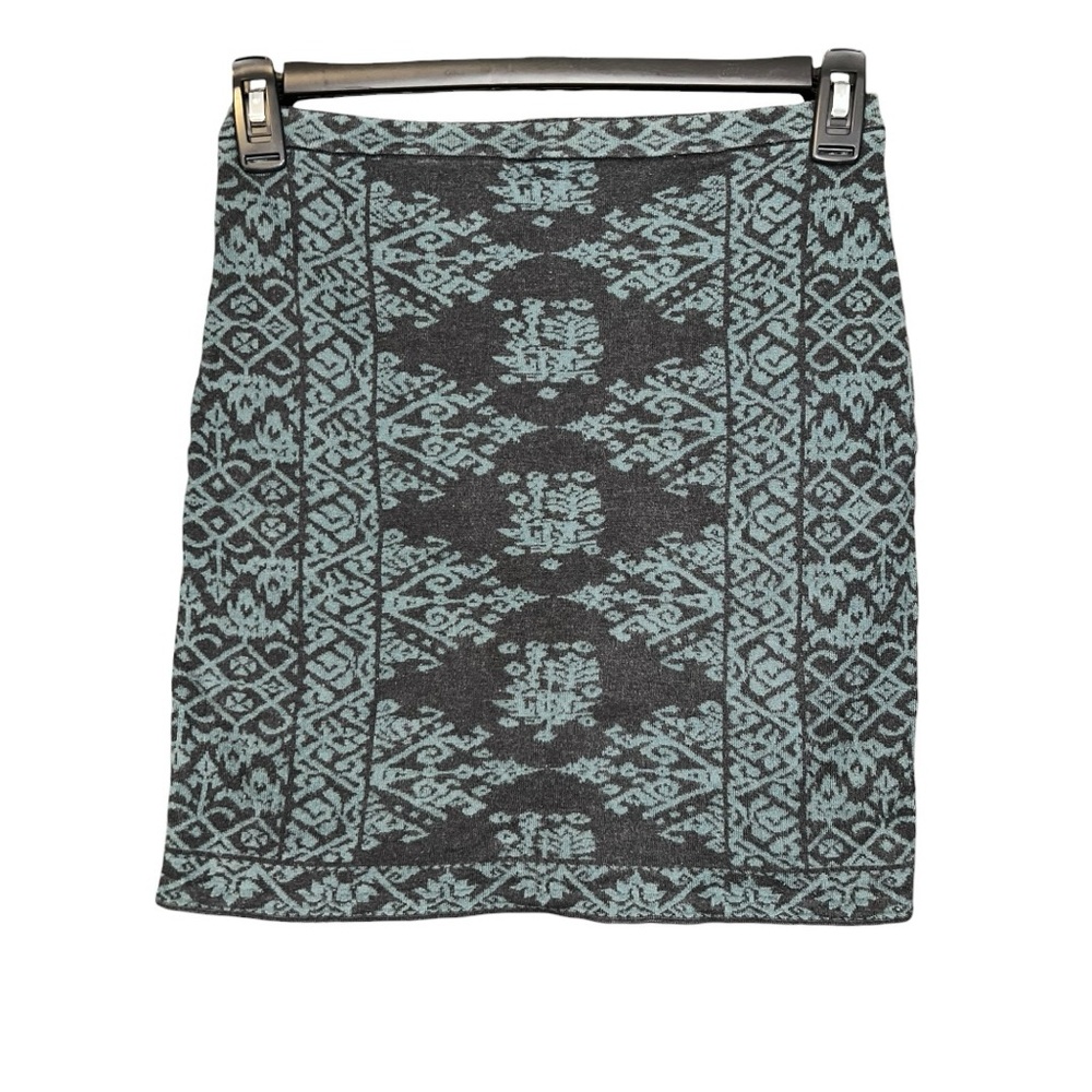 Peruvian Connection Patterned Cotton Skirt Small